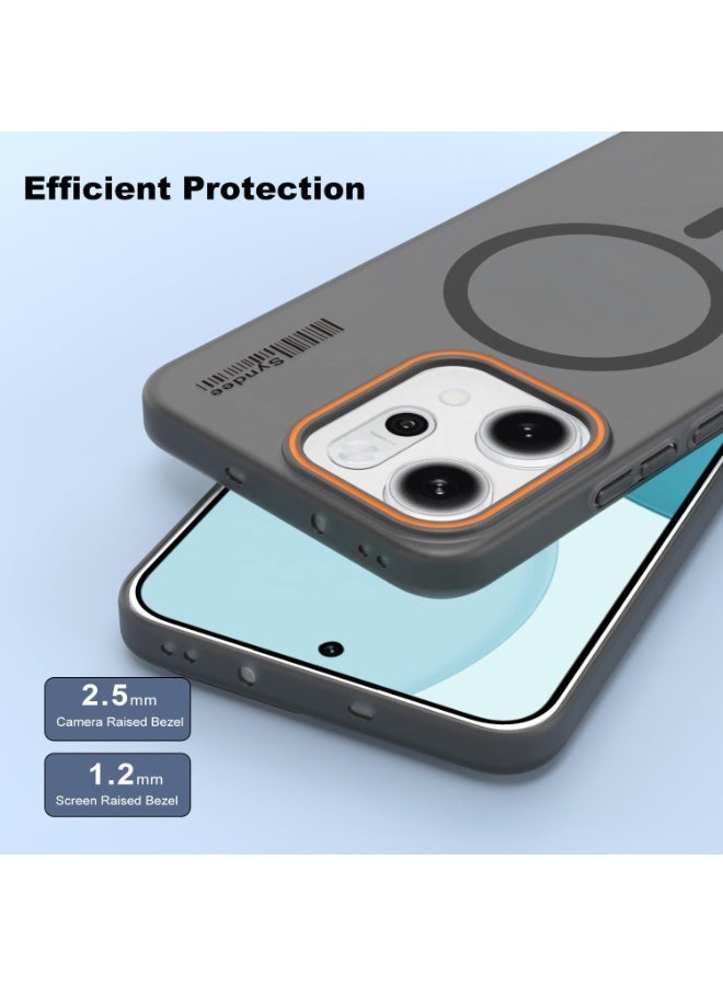 سيندي جراب هاتف محمول شفاف غير لامع مقاوم للاصفرار، بغطاء كامل، مصنوع من البولي كربونات، بلون دخاني غير لامع، مناسب لهاتف أوبو رينو 14 (أسود) - Image 2